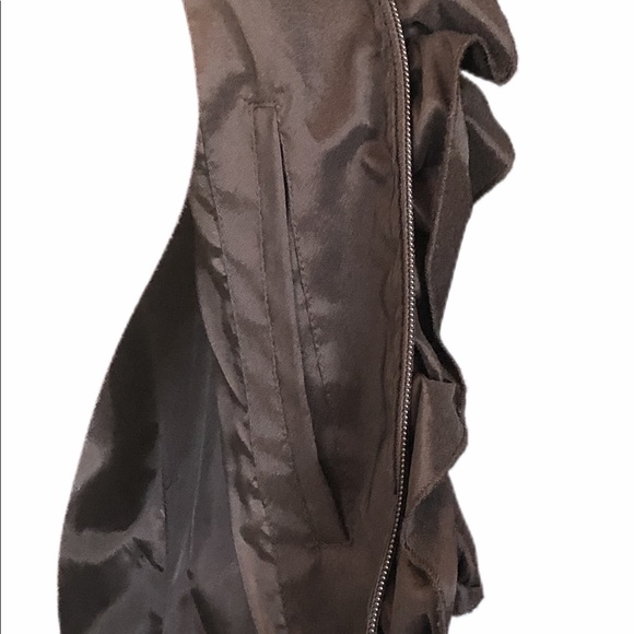 Dons Collection Ruffled Black Taffeta Coat - M - Picture 5 of 8